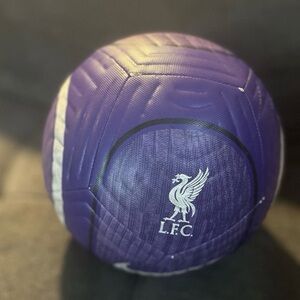 Liverpool F.C. Soccer Ball Purple White Official Team Ball for Soccer Fans Sz. 5